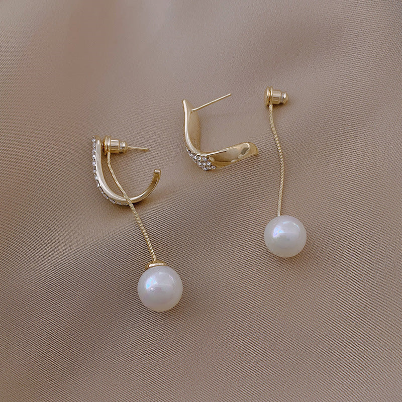 925 Silver beautiful pearl wing stud earring set