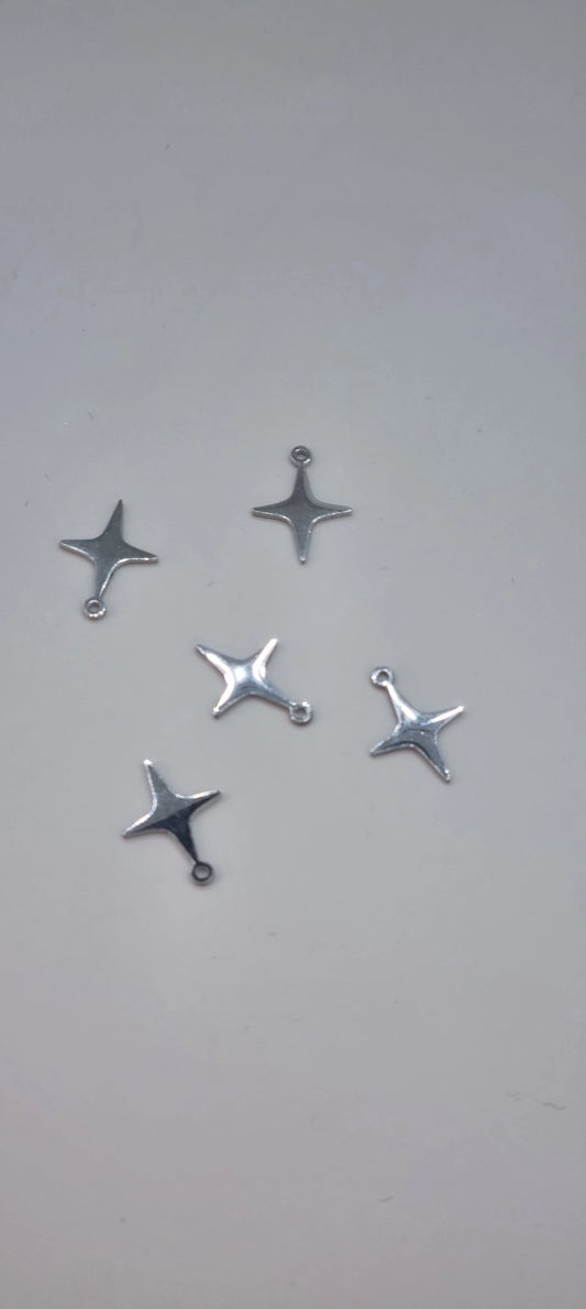 Silver Stainless Steel Butterfly, Moon, Star Charms | Versatile & Rust-Resistant Jewelry Making Accessories