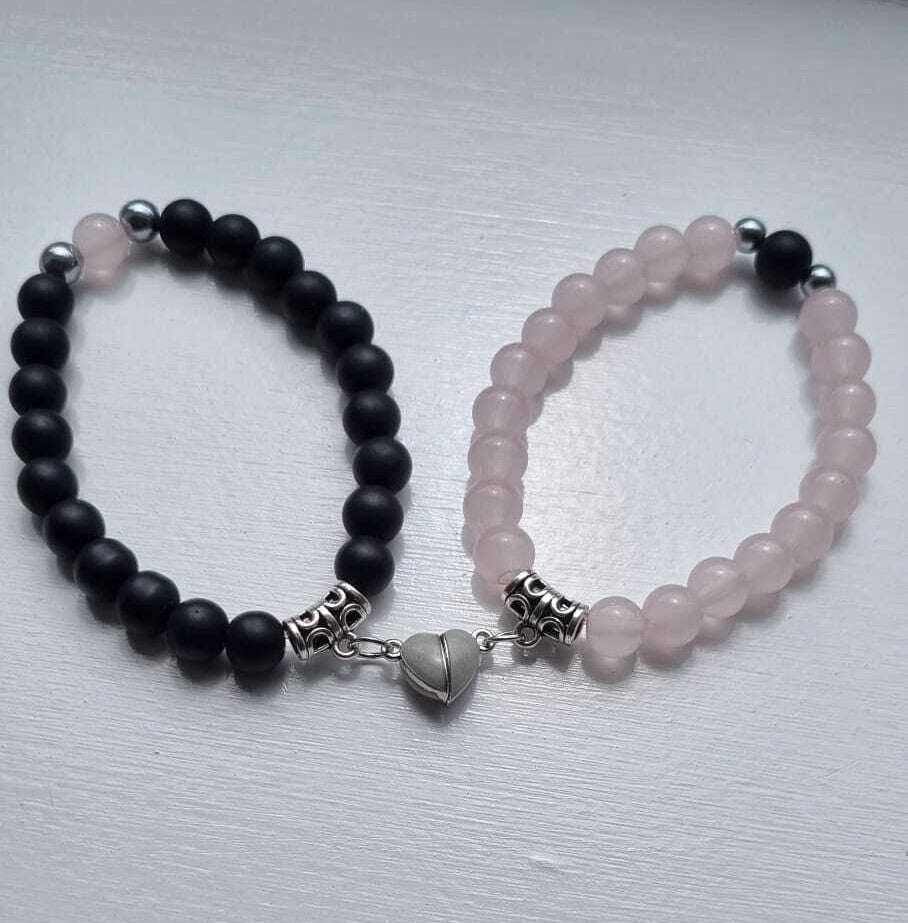 Glowing Heart Luminous Magnetic Long Distance Bracelet for Couples