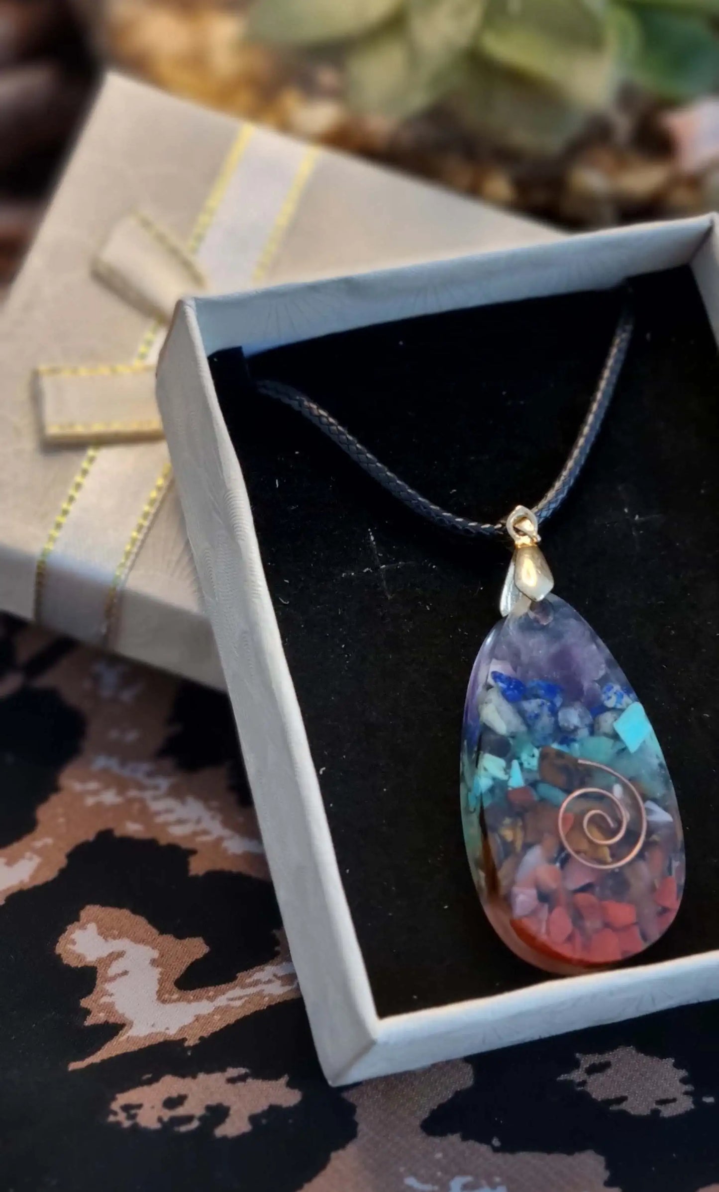 7 Chakra Necklace | Chakra Jewellery for Women & Men | Orgone Chakra Pendant for Spiritual Healing