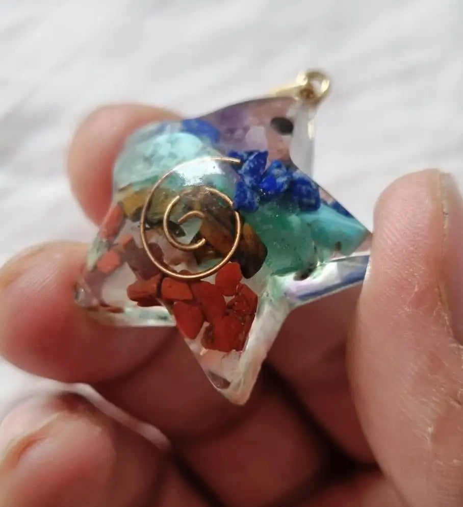 7 Chakra Necklace | Chakra Jewellery for Women & Men | Orgone Chakra Pendant for Spiritual Healing