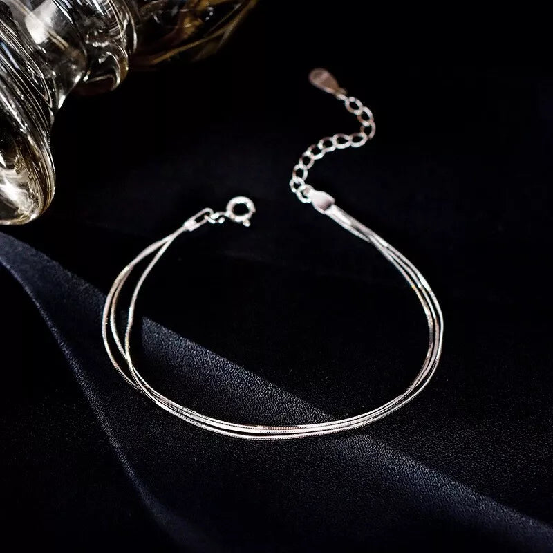 Elegant Chain Bracelet 925 Sterling Silver