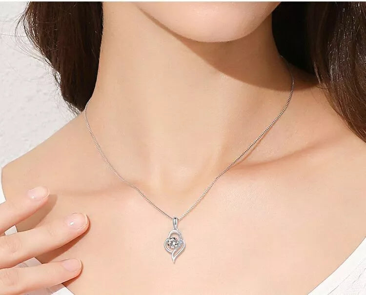 925 Sterling Silver Swirl Stone Pendant Necklace and Stud Earrings Set