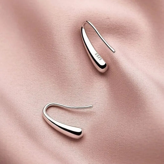 925 Sterling Silver Water Drop Dangle Earrings for Women and Girls