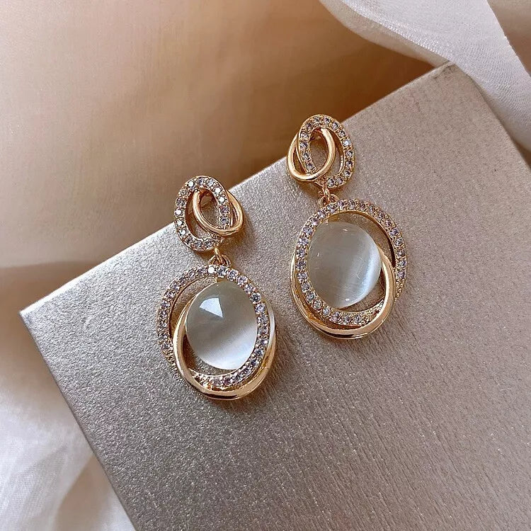 Crystal Shiny Heart, Flower, Leaf and Oval Shape Earrings - Ideal Gift for Her