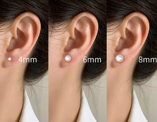 925 Sterling Silver Pearl Stud Earrings for Women