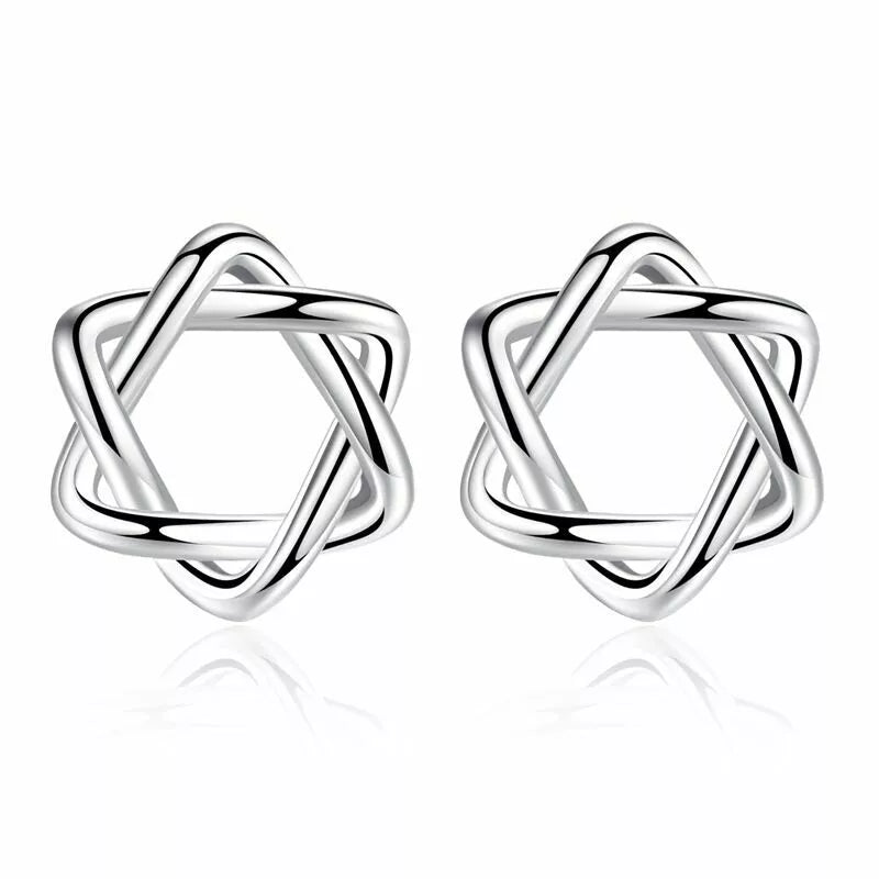 925 Sterling Silver Star Stud Earrings – Cute Women’s & Girls Jewellery Gift – UK Hallmarked