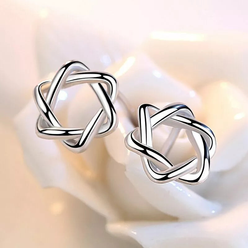 925 Sterling Silver Star Stud Earrings – Cute Women’s & Girls Jewellery Gift – UK Hallmarked