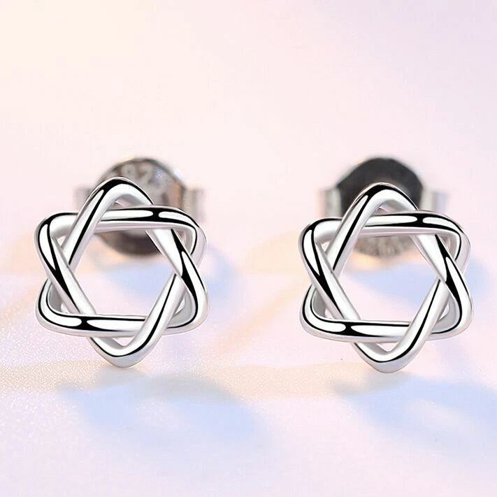 925 Sterling Silver Star Stud Earrings – Cute Women’s & Girls Jewellery Gift – UK Hallmarked