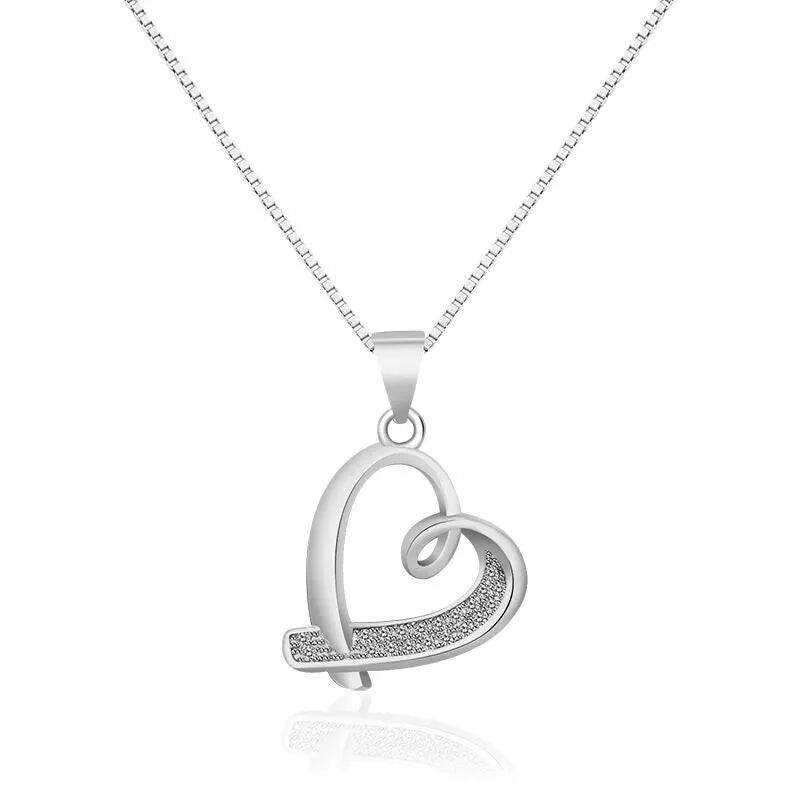 925 Sterling Silver Heart Pendant Necklace – Crystal Jewellery Gift for Women & Girls Hallmarked UK Design
