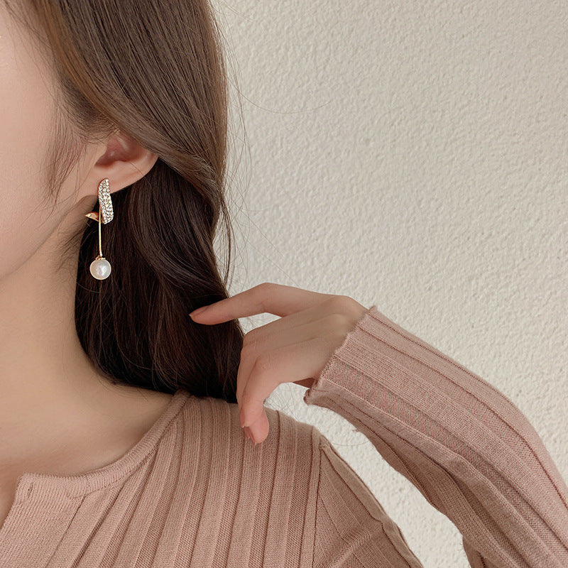 925 Silver beautiful pearl wing stud earring set
