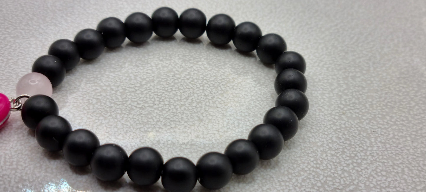 Glowing Heart Luminous Magnetic Long Distance Bracelet for Couples