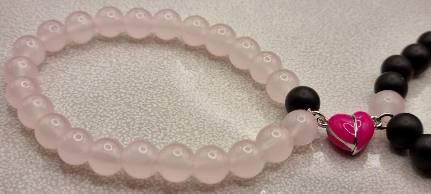 Glowing Heart Luminous Magnetic Long Distance Bracelet for Couples