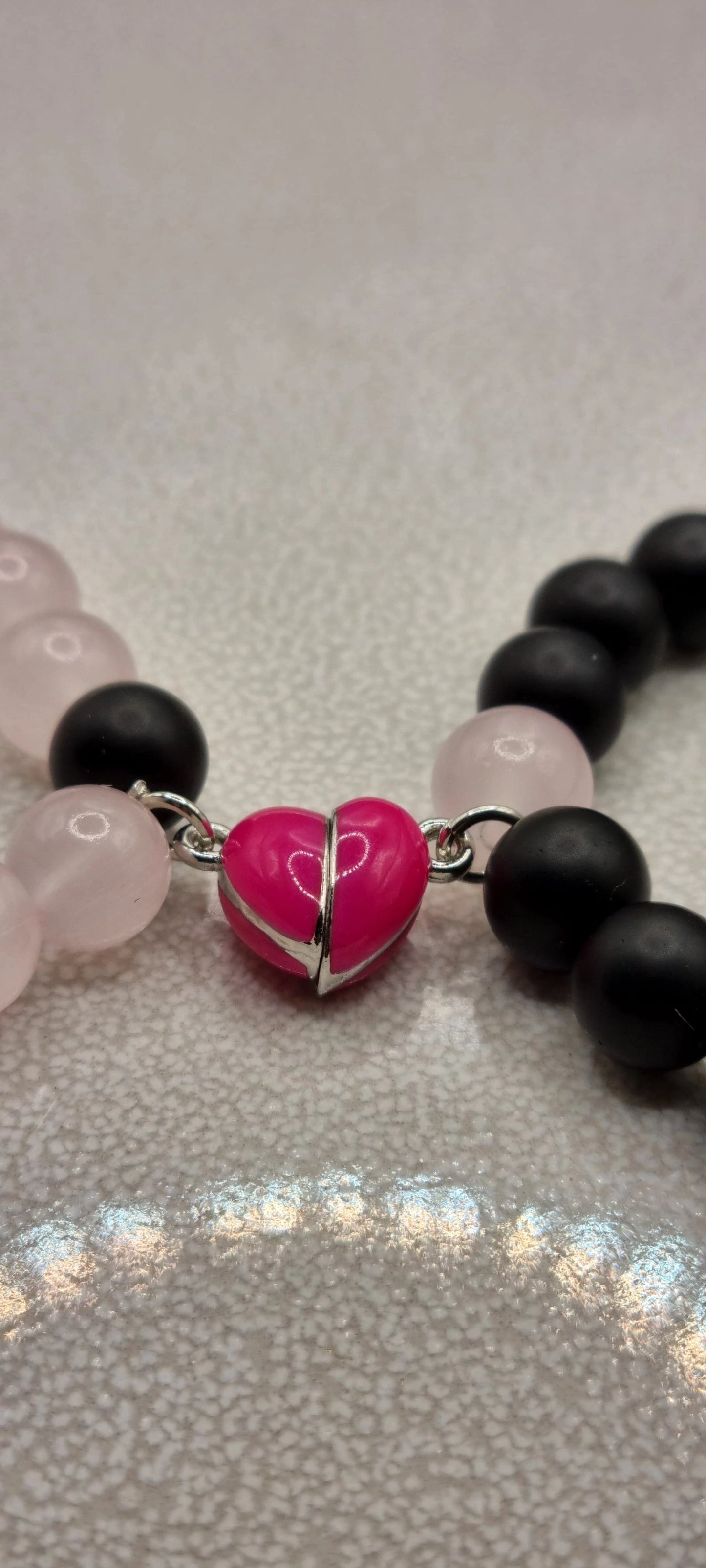 Glowing Heart Luminous Magnetic Long Distance Bracelet for Couples