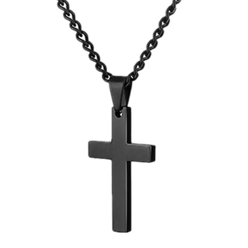 Stainless Steel Jesus Cross Necklace | Christian Jewelry | Unisex Pendant