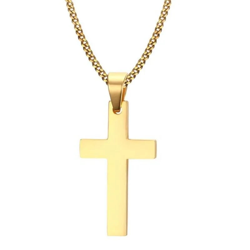 Stainless Steel Jesus Cross Necklace | Christian Jewelry | Unisex Pendant