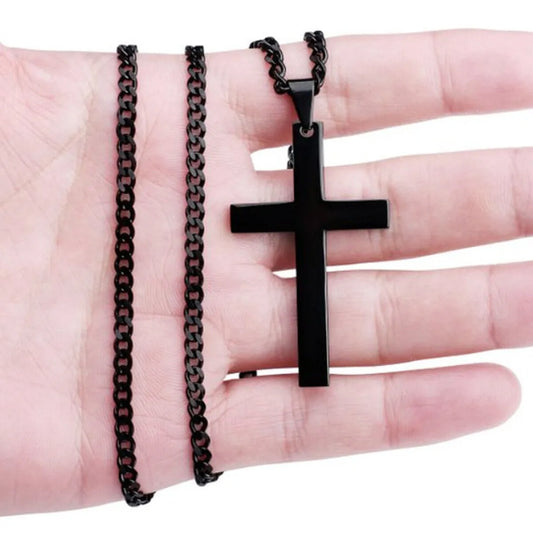 Stainless Steel Jesus Cross Necklace | Christian Jewelry | Unisex Pendant