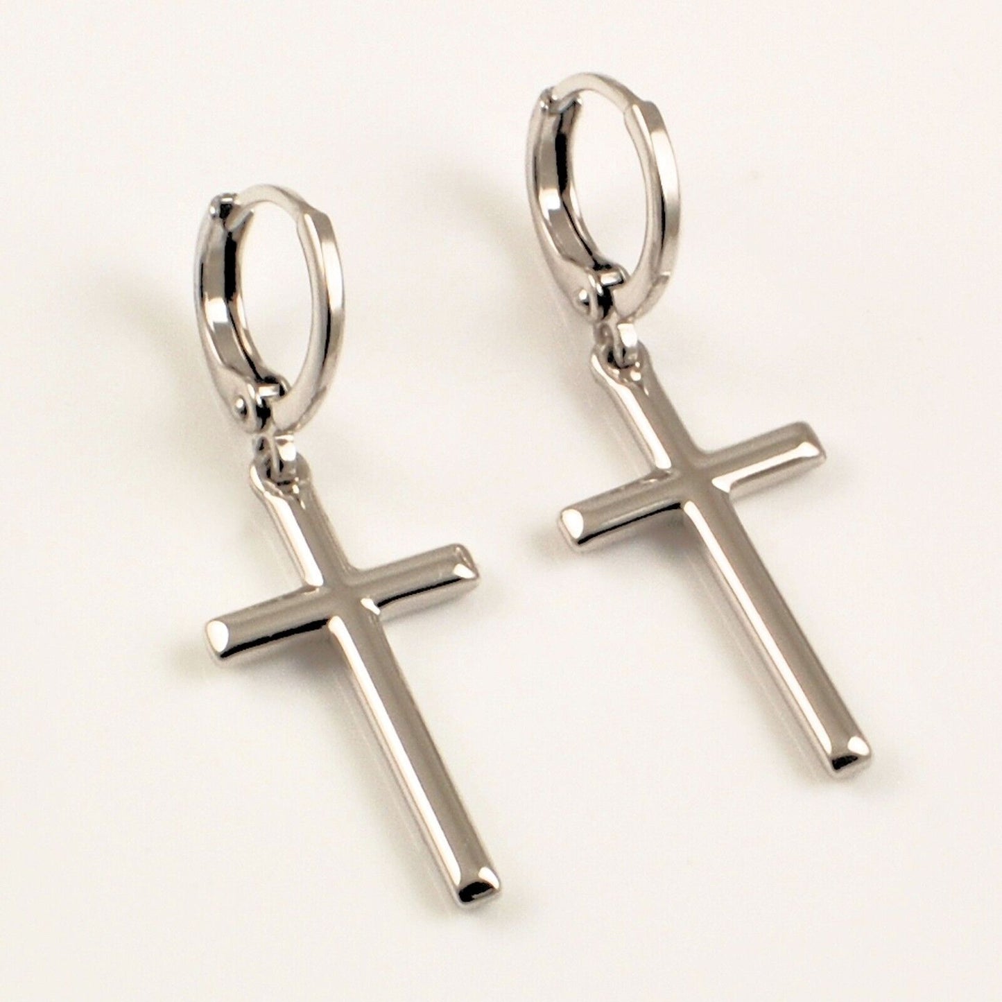Christian Religious Cross Dangle Drop Earrings