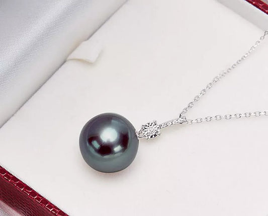 Colorful Pearl Pendant 925 Sterling Silver Chain Necklace | 18" Necklace