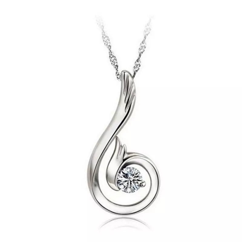 Crystal Phoenix Stone 925 Sterling Silver Necklace – Elegant Women’s Jewelry Gift UK