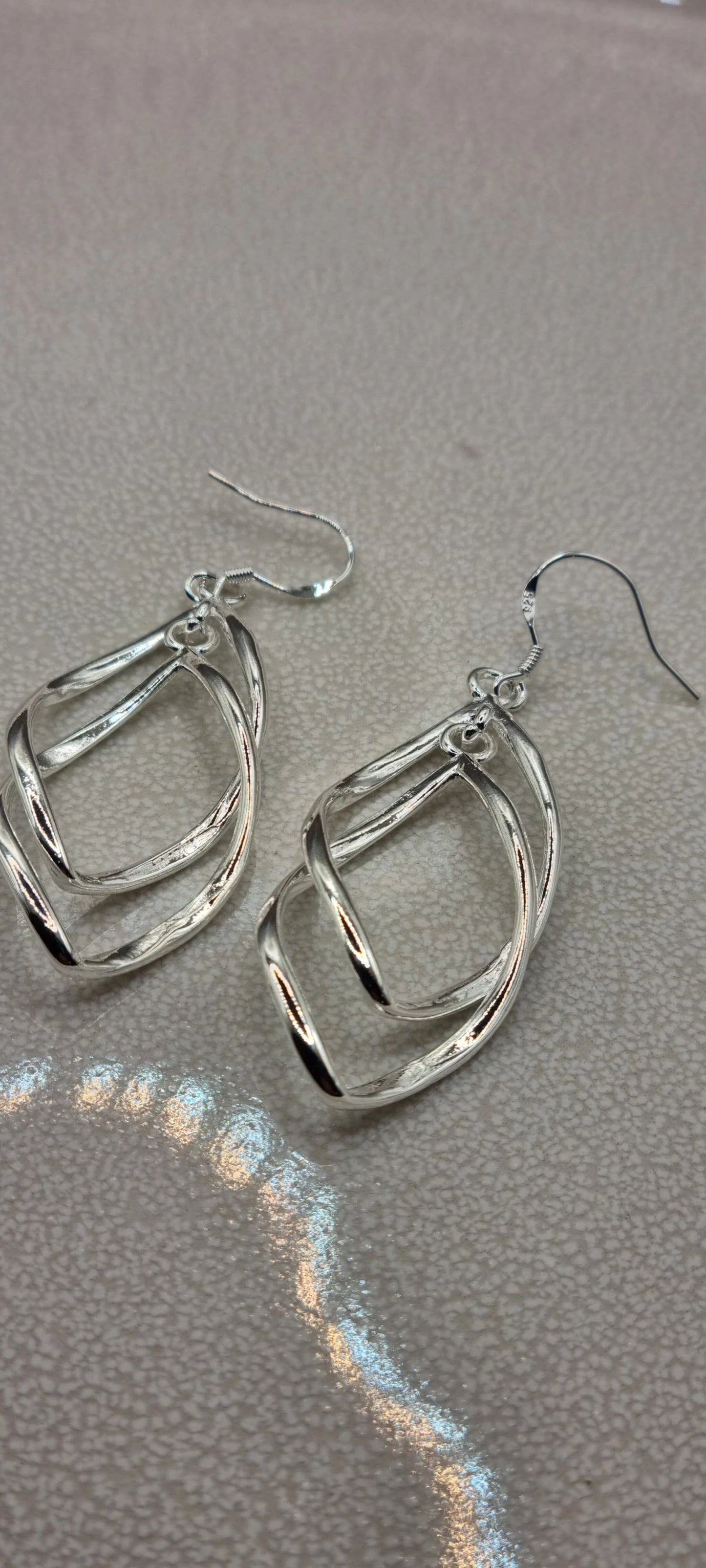 925 Sterling Silver Double Leaf Drop Earrings for Women – Long Dangle Hook Jewelry Gift