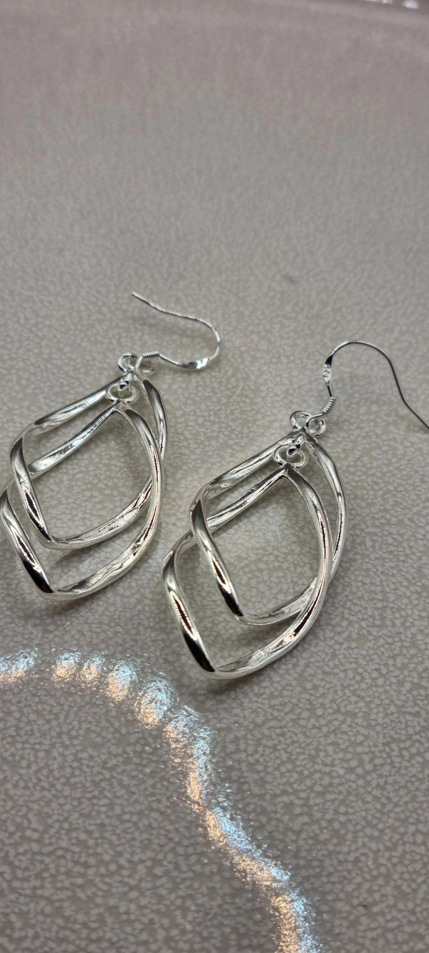 925 Sterling Silver Double Leaf Drop Earrings for Women – Long Dangle Hook Jewelry Gift