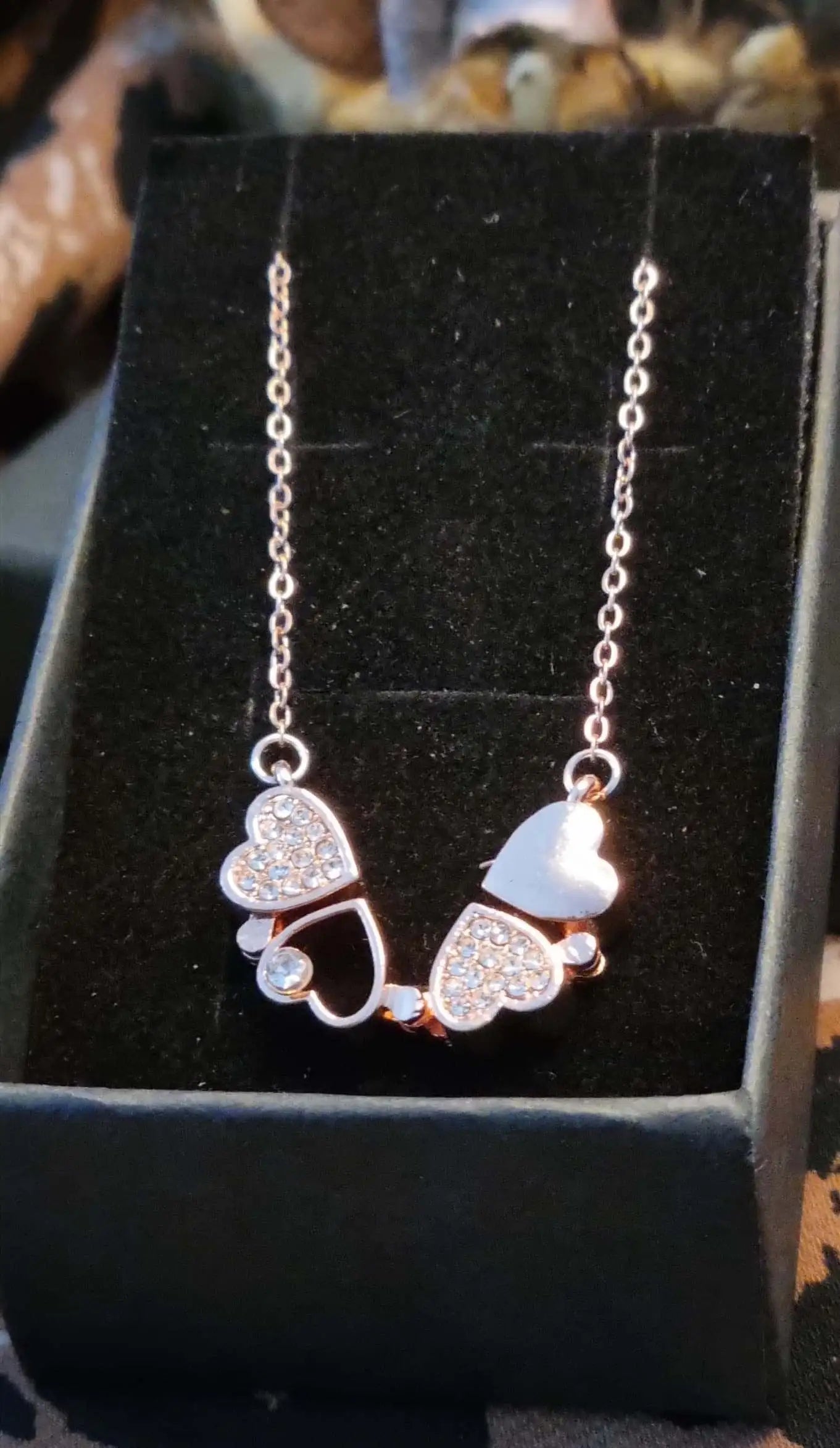 Heart Clover Necklace | 4 Leaf Clover Heart Necklace | Four Leaf Clover Necklace
