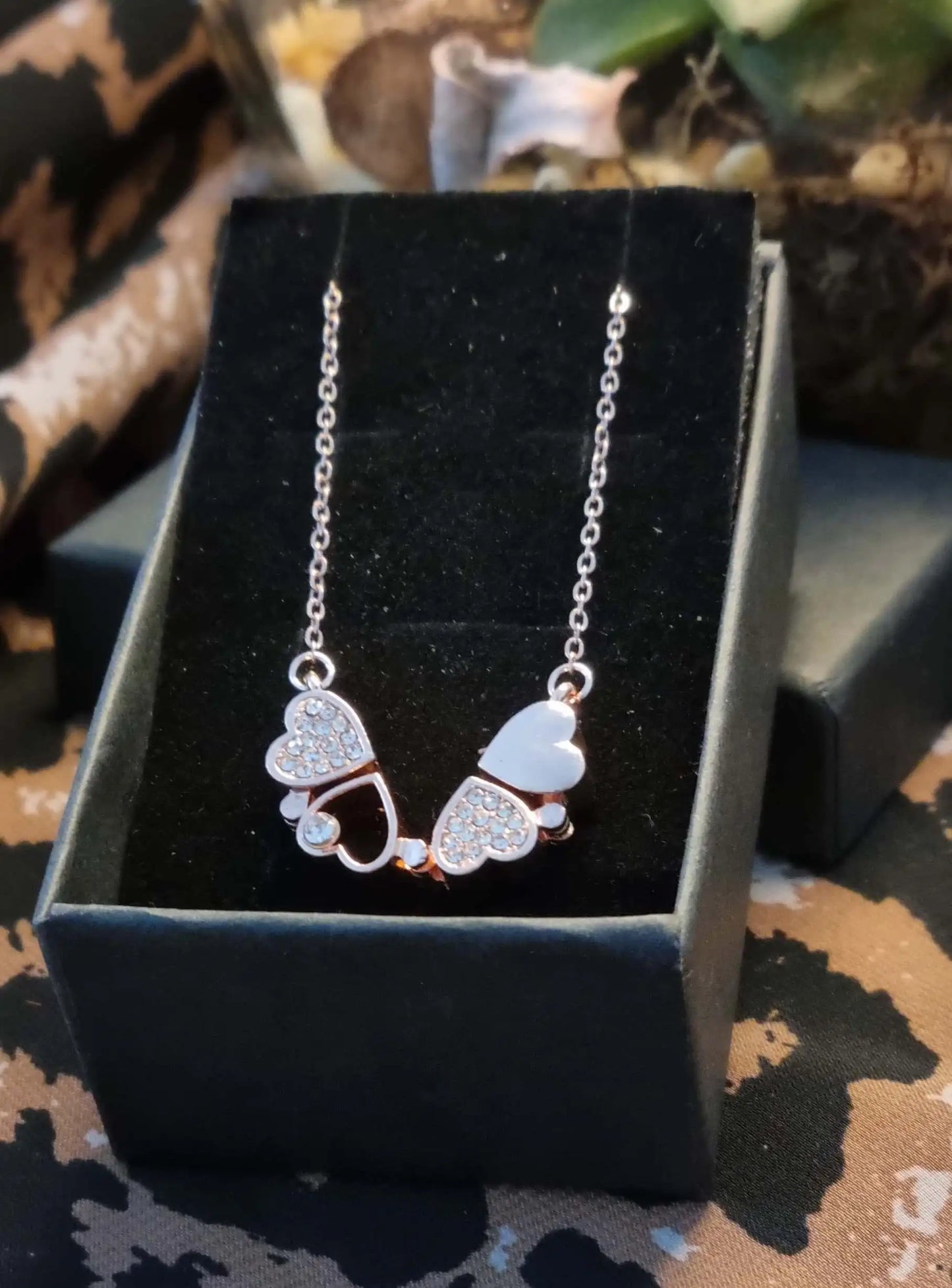 Heart Clover Necklace | 4 Leaf Clover Heart Necklace | Four Leaf Clover Necklace