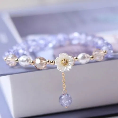 Friendship Daisy Beaded Charm Bracelet | Floral Charms Beaded Jewellery