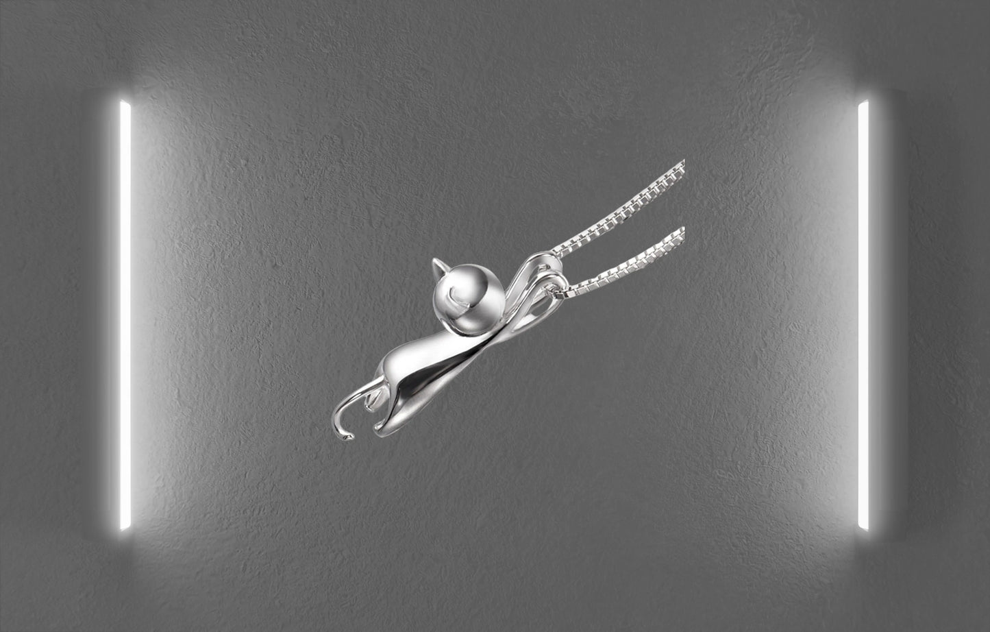 Cat Necklace Cute Kitty Pendant | Cat Necklace & Earrings