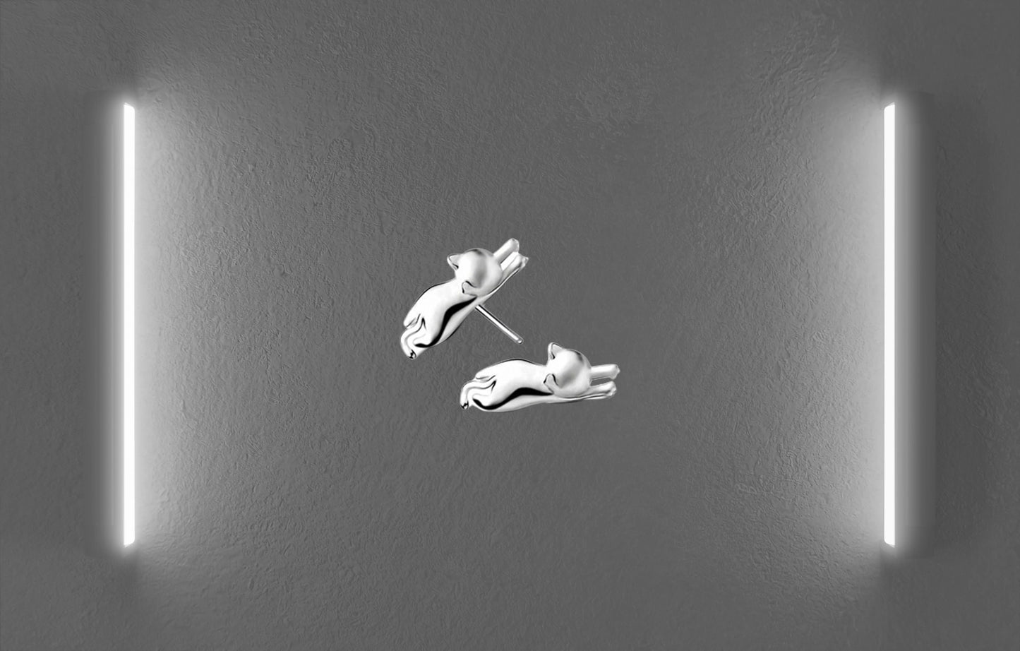 Cat Necklace Cute Kitty Pendant | Cat Necklace & Earrings