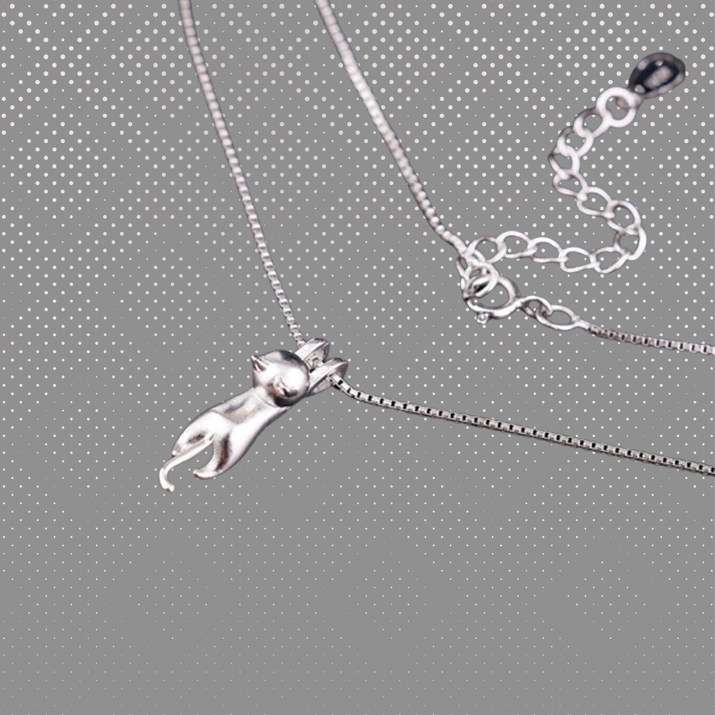 Cat Necklace Cute Kitty Pendant | Cat Necklace & Earrings