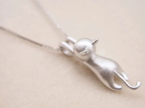 Cat Necklace Cute Kitty Pendant | Cat Necklace & Earrings
