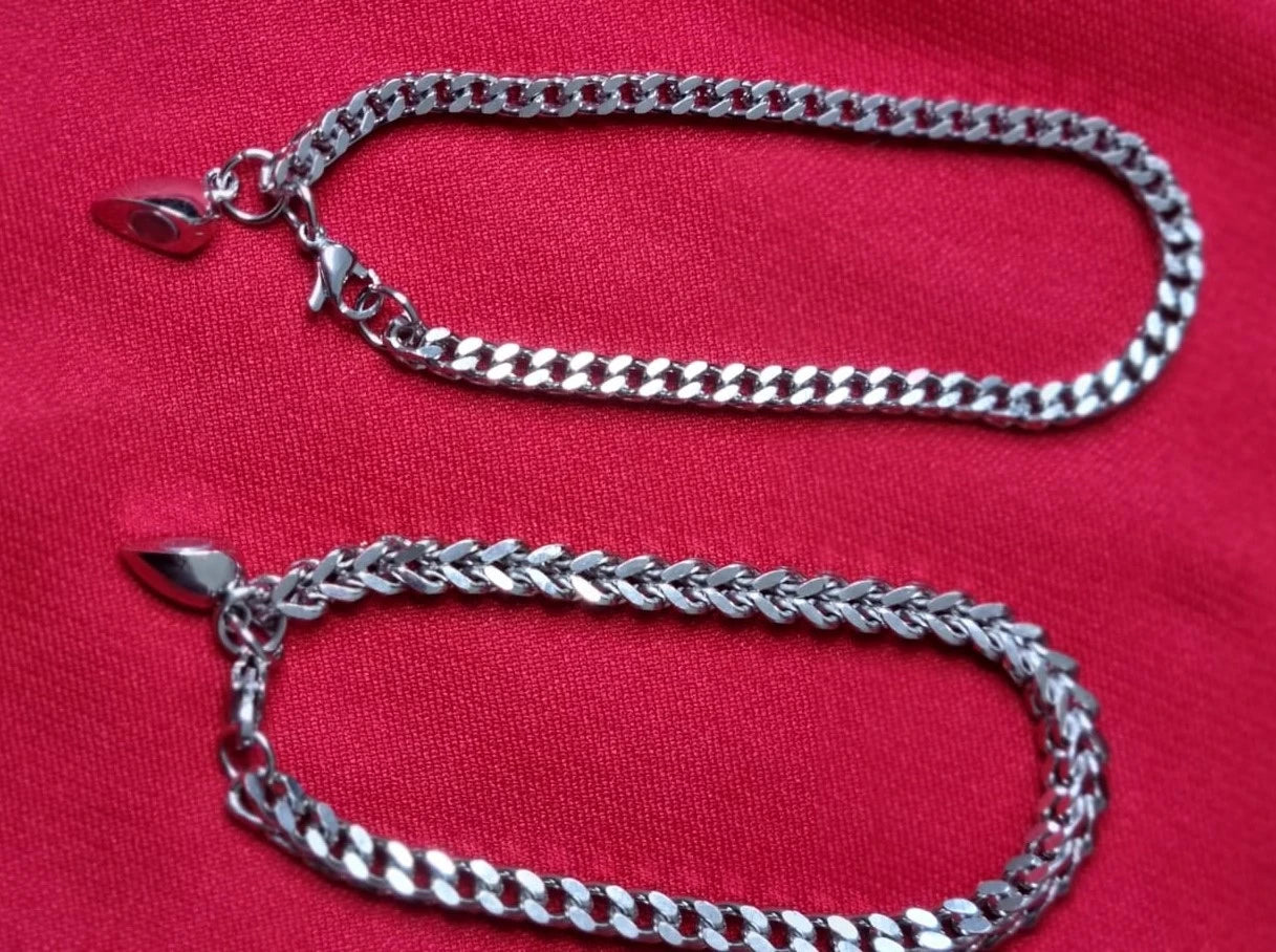 Magnetic Heart Couple Bracelet Set | Stainless Steel Mutual Attraction | Valentine's Gift for Her