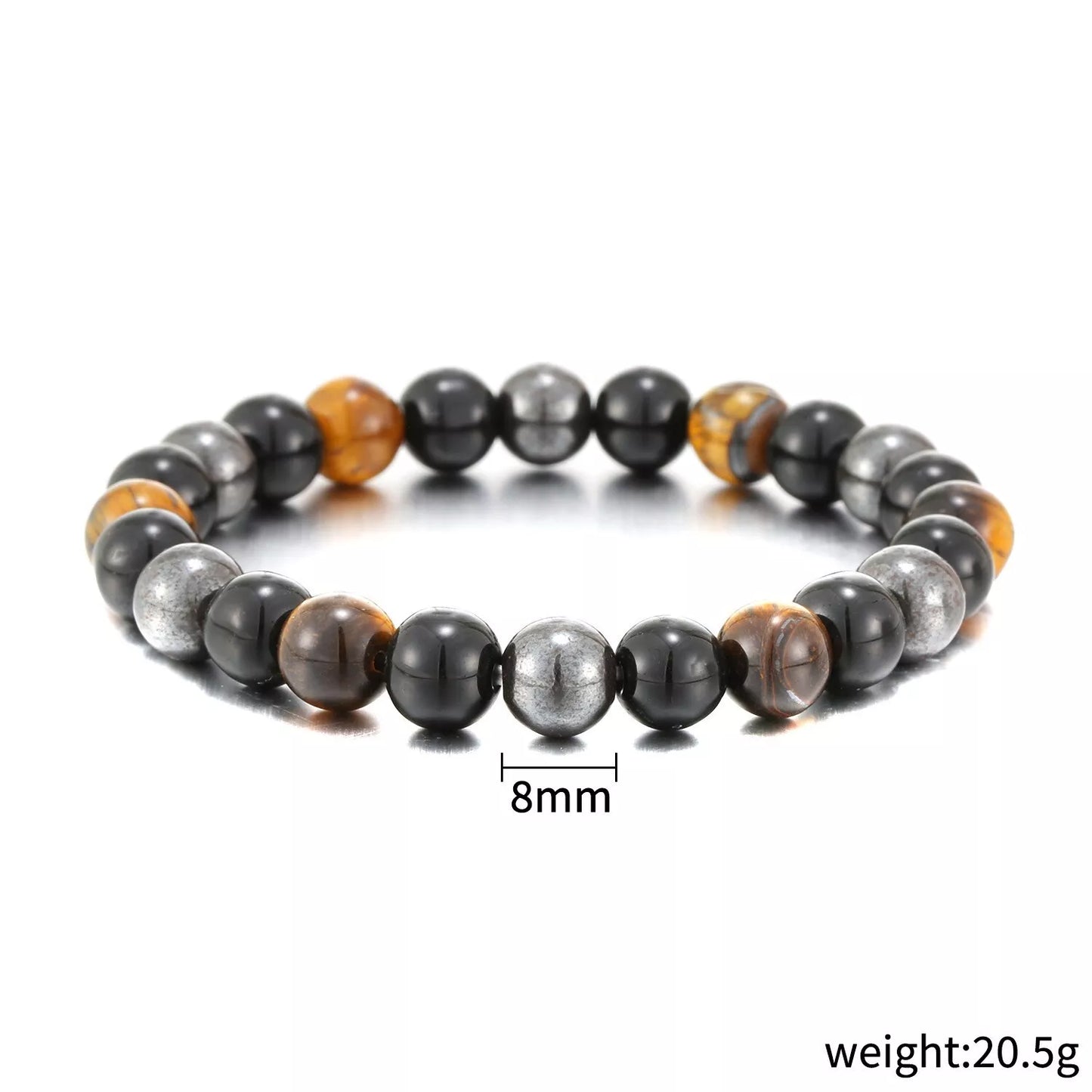 Triple Protection Obsidian Tiger Eye Hematite Bracelet