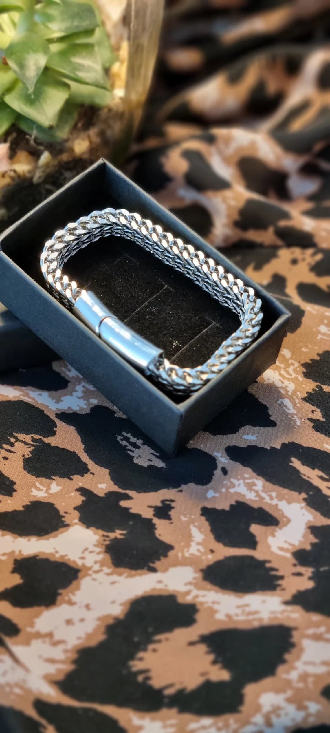 Mens Silver Bracelet | Cuban Chain Bracelet for Mens | Stainless Steel Cuban Curb Chain Bracelet