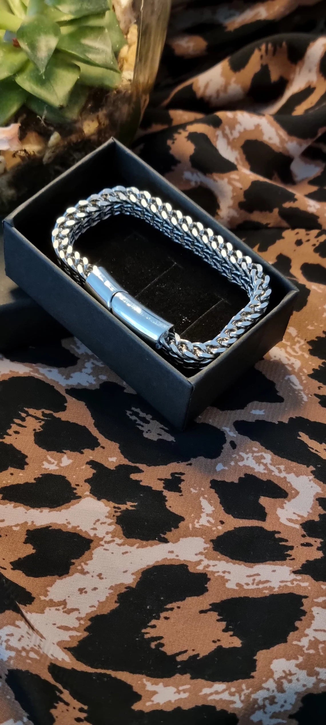Mens Silver Bracelet | Cuban Chain Bracelet for Mens | Stainless Steel Cuban Curb Chain Bracelet