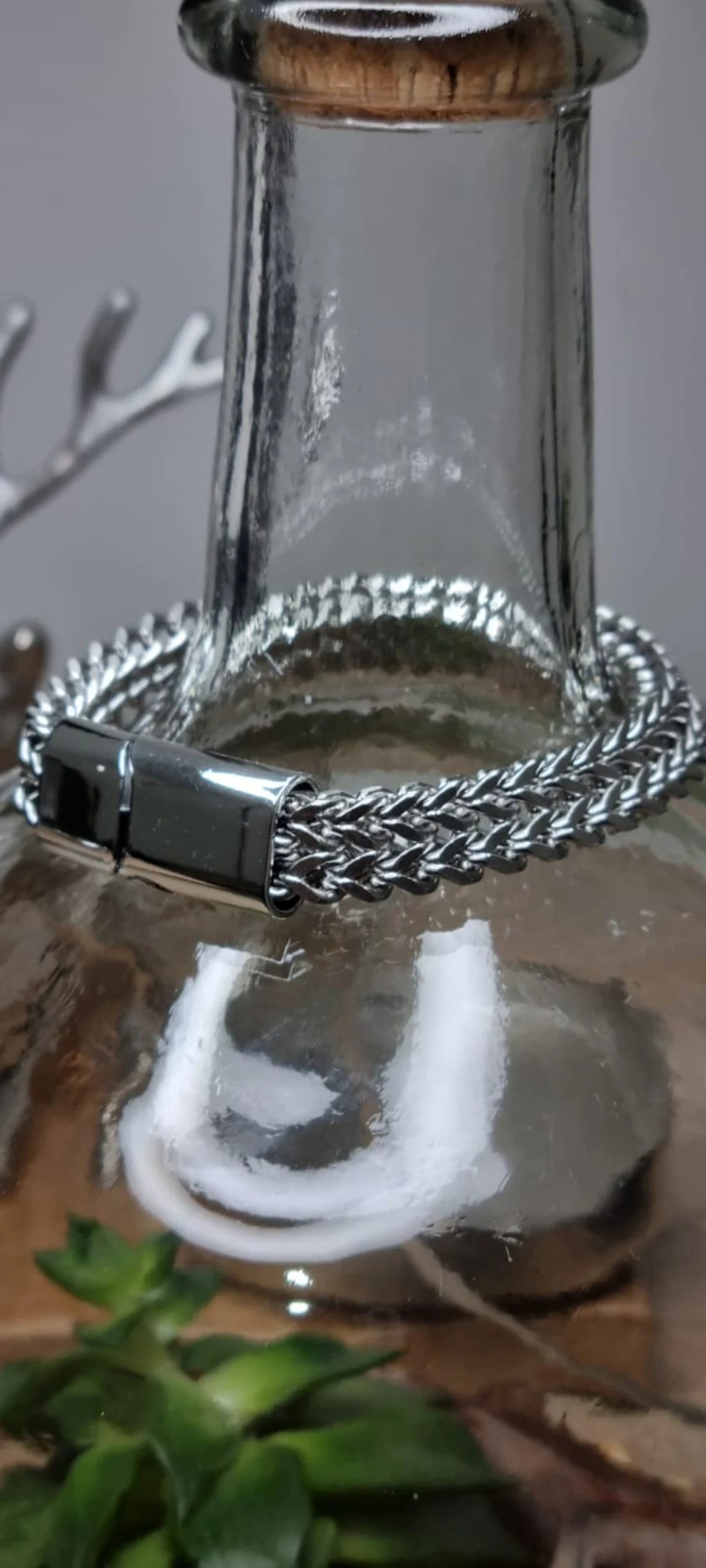 Mens Silver Bracelet | Cuban Chain Bracelet for Mens | Stainless Steel Cuban Curb Chain Bracelet