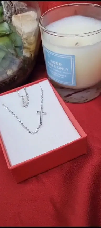 Silver Adjustable Double Chain Cross Bracelet | Tiny Silver Cross Charm Religious Chain Bracelet