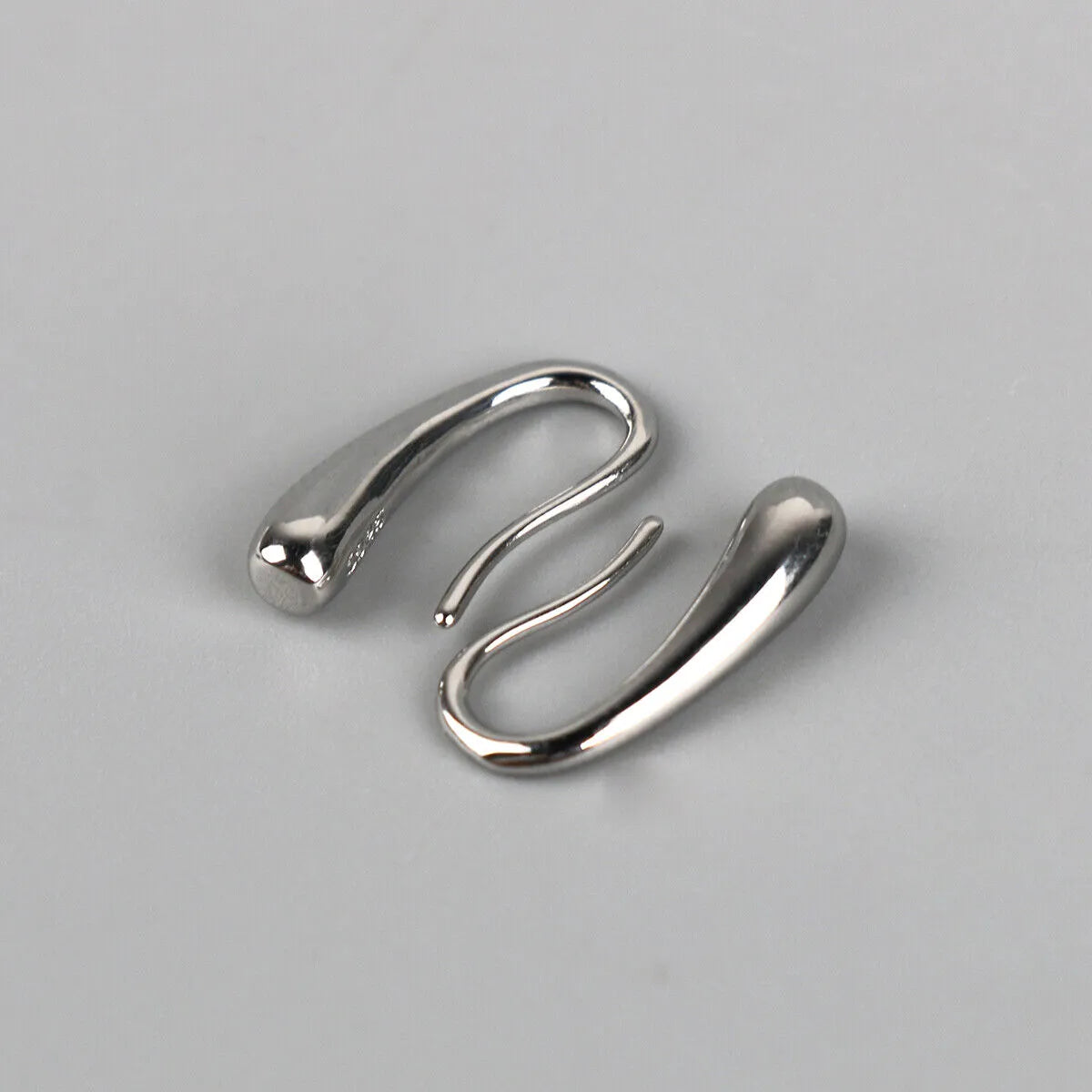 Solid WaterDrop Hook Earrings | Silver Water Drop Dangle Earrings