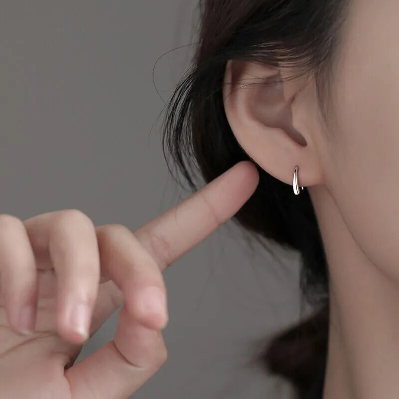 Solid WaterDrop Hook Earrings | Silver Water Drop Dangle Earrings