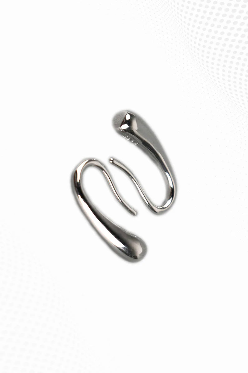 Solid WaterDrop Hook Earrings | Silver Water Drop Dangle Earrings