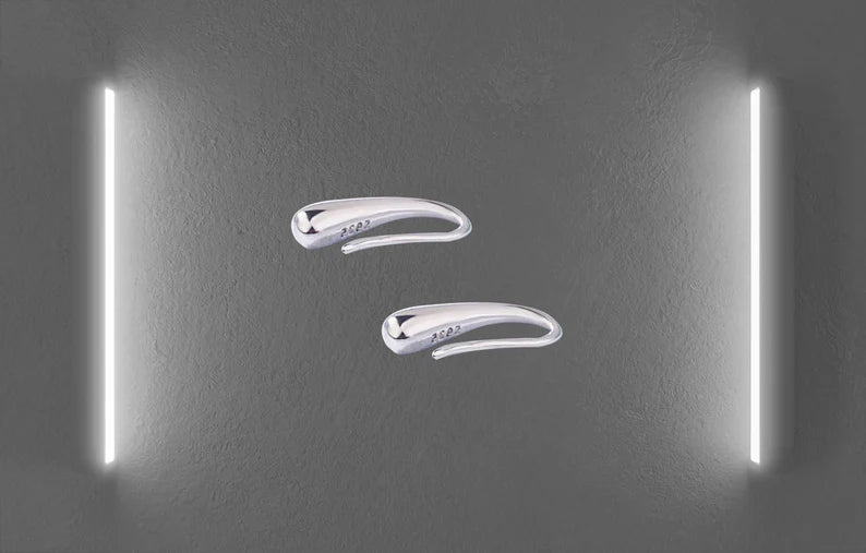 Solid WaterDrop Hook Earrings | Silver Water Drop Dangle Earrings