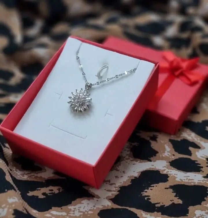Spinning Fidget Sunflower Necklace