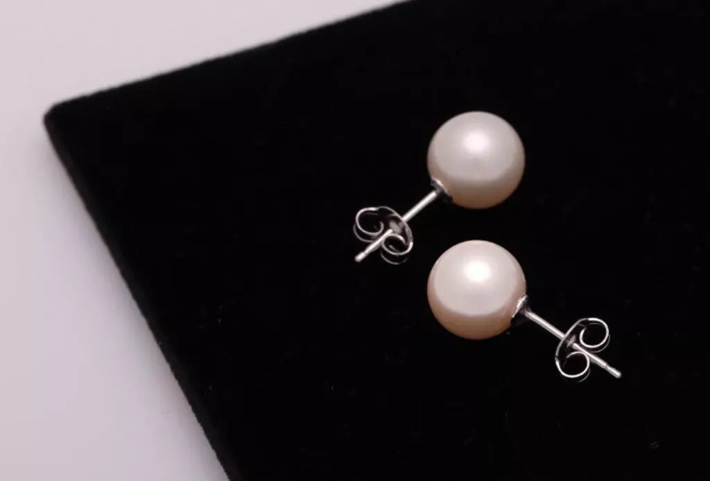 Stunning Pearl Pendant Chain Earrings Stud