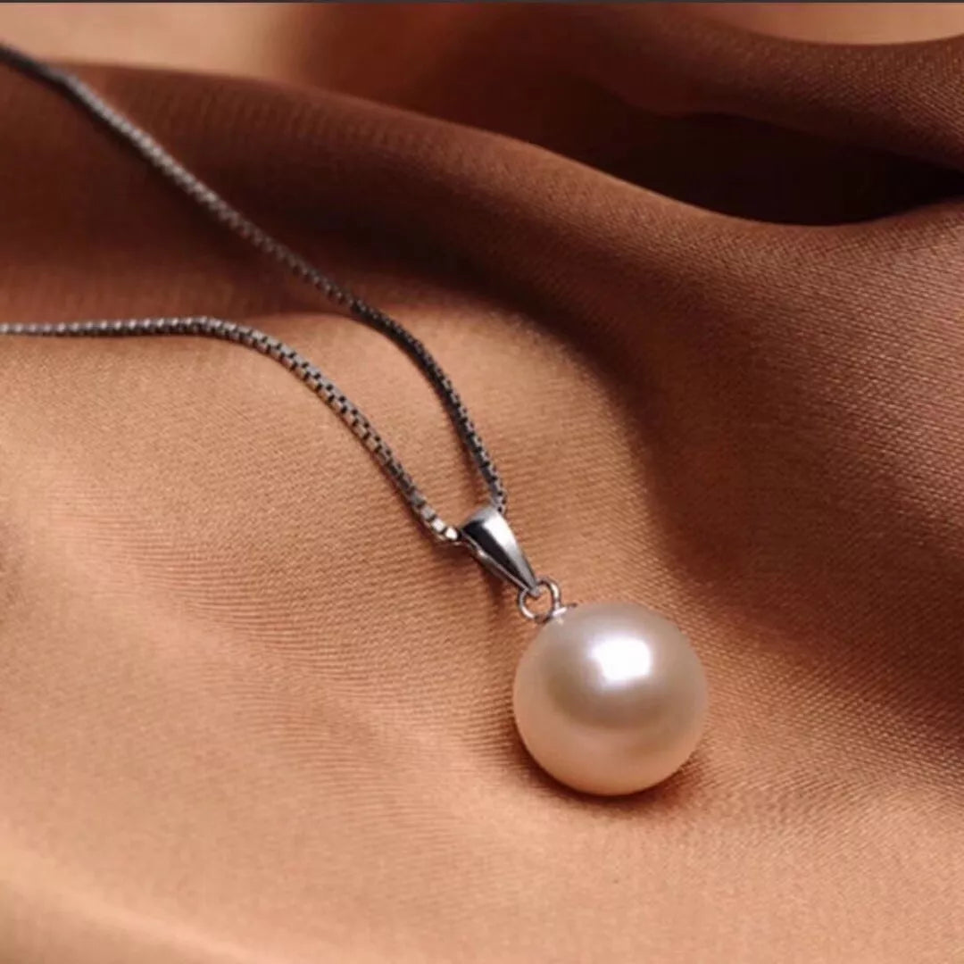 Stunning Pearl Pendant Chain Earrings Stud