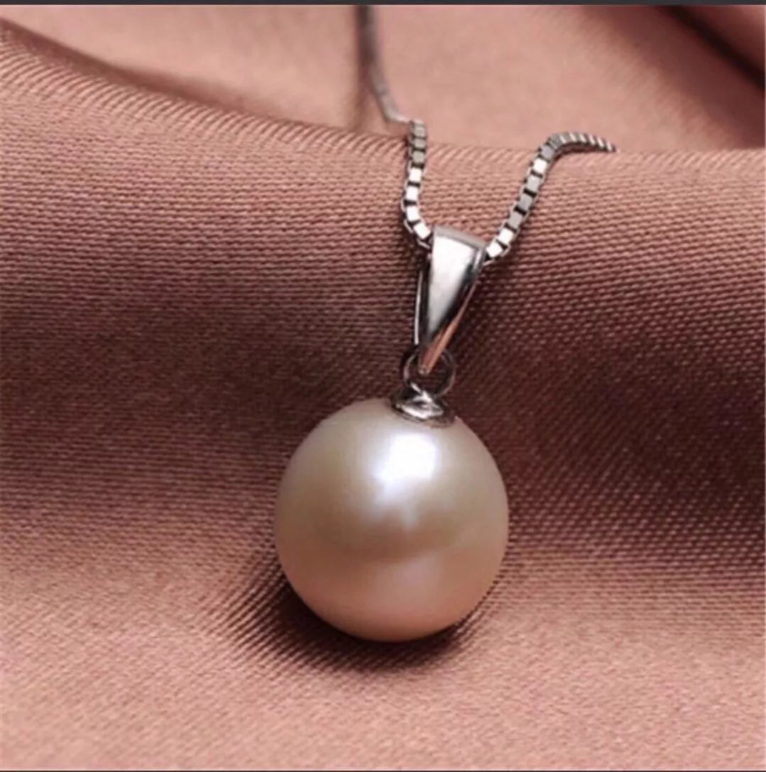 Stunning Pearl Pendant Chain Earrings Stud