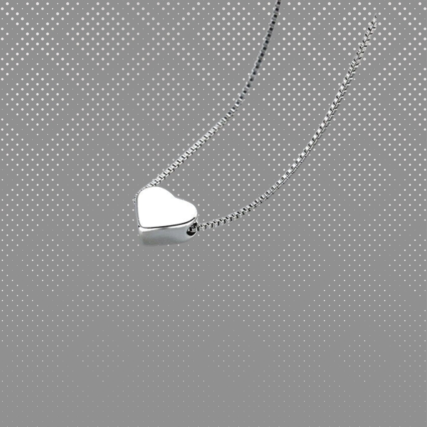 Tiny Heart Pendant Necklace and Earrings Set