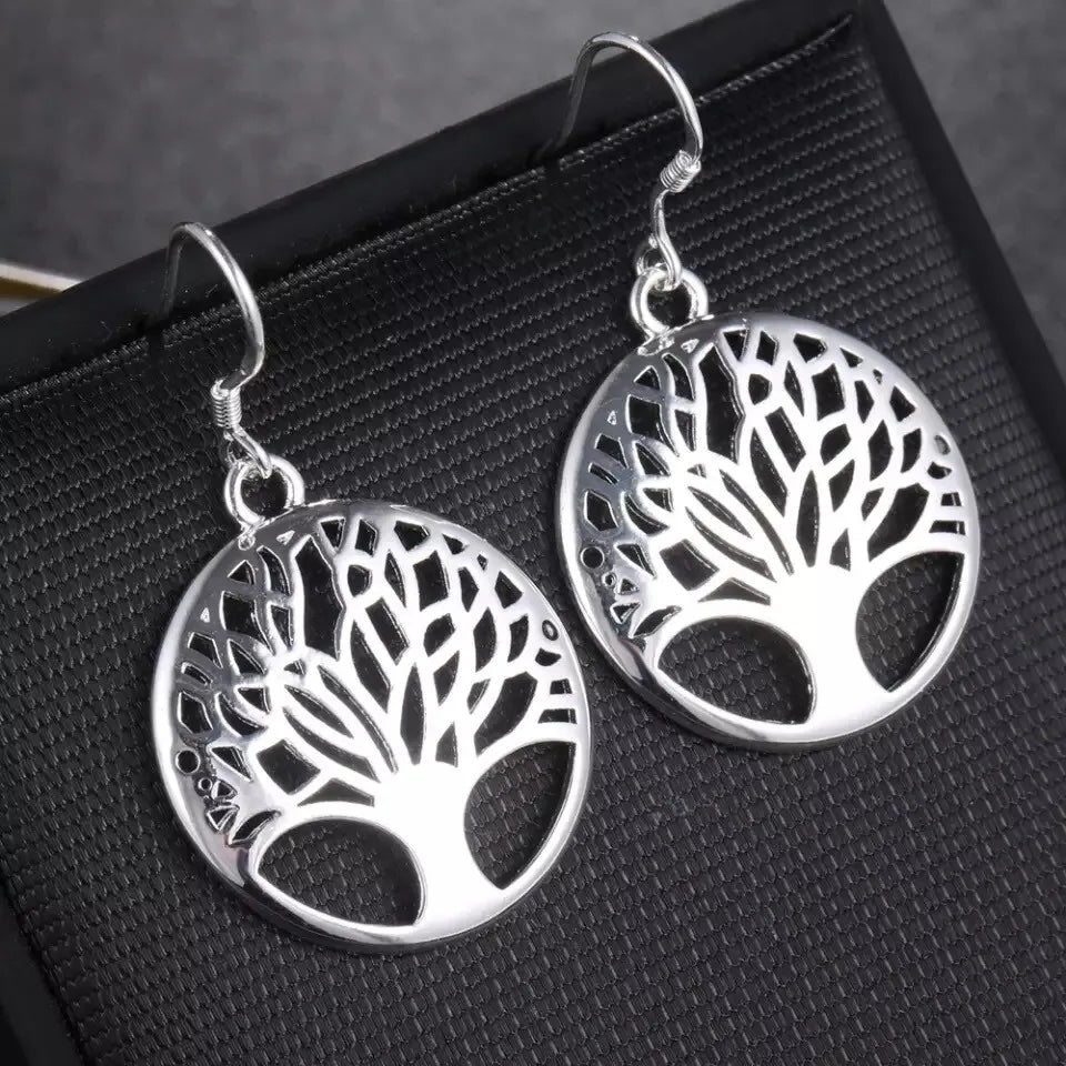 Tree of Life Dangle Drop Earrings UK