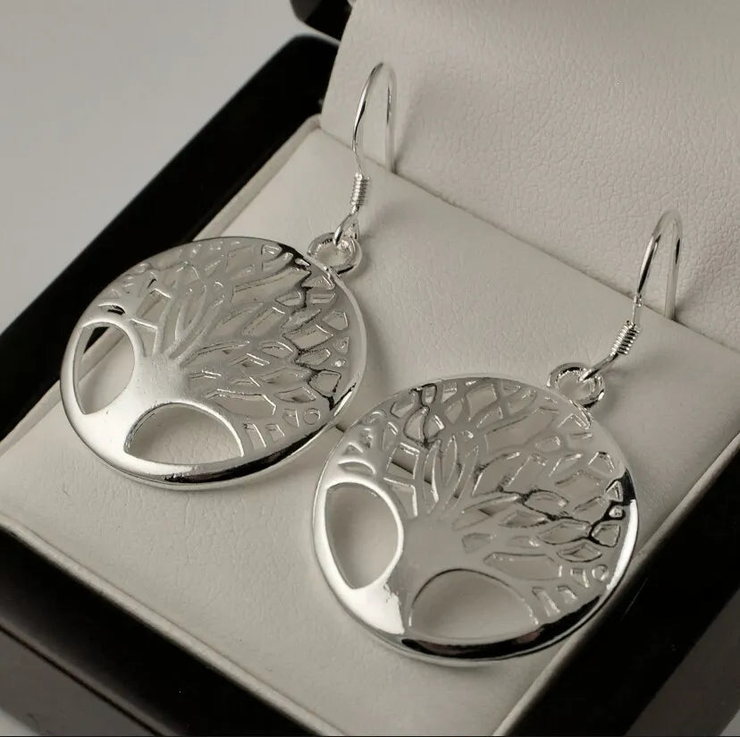Tree of Life Dangle Drop Earrings UK